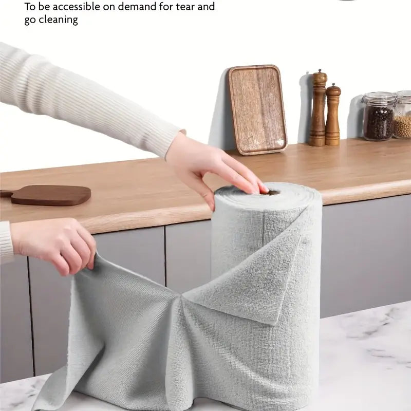 Reusable Microfiber Cleaning Cloth Roll